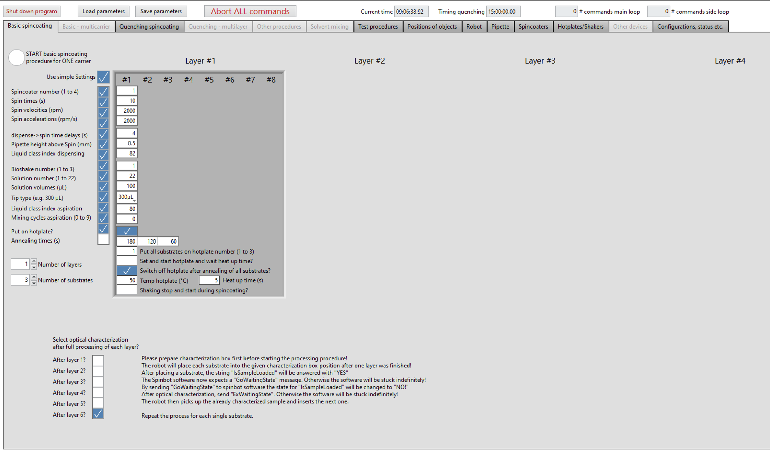 SpinBot LabView Screenshot